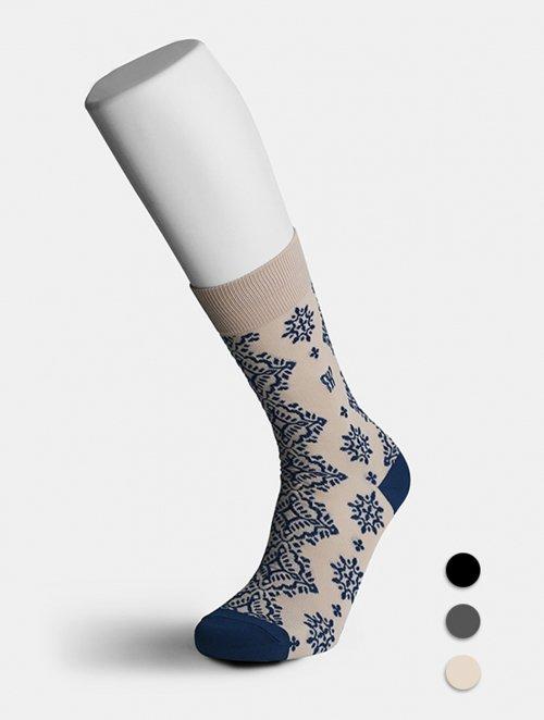 Embroidered socks (Man) [BEIGE]