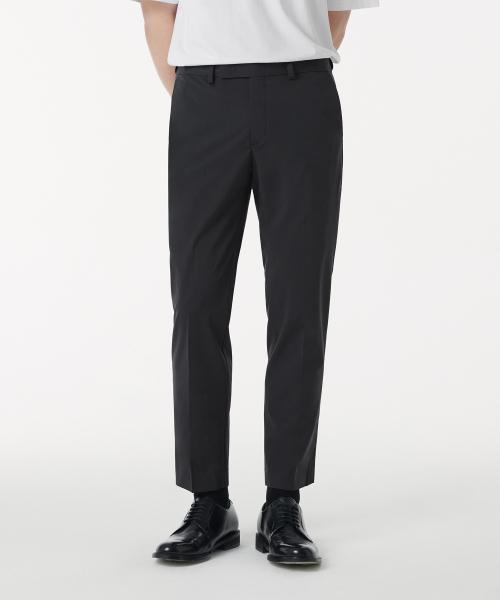 [Cool-Tandard] Tapered Hidden Banding Cropped Slacks [Gray] [BLACK]