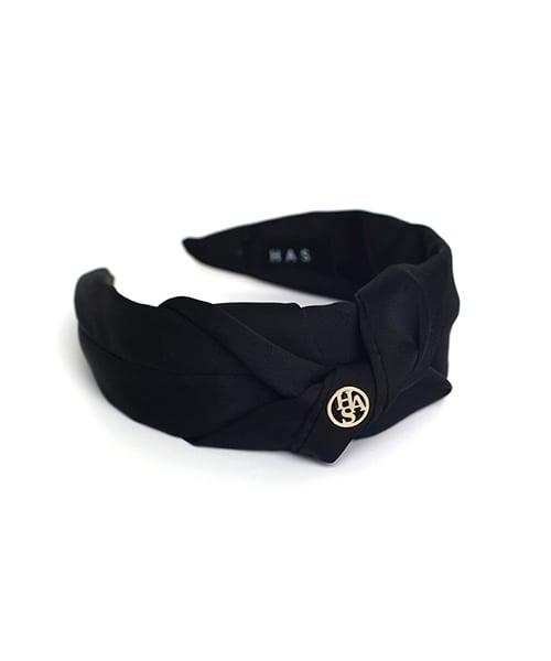BFH001 Black Round logo Hairband [BLACK]