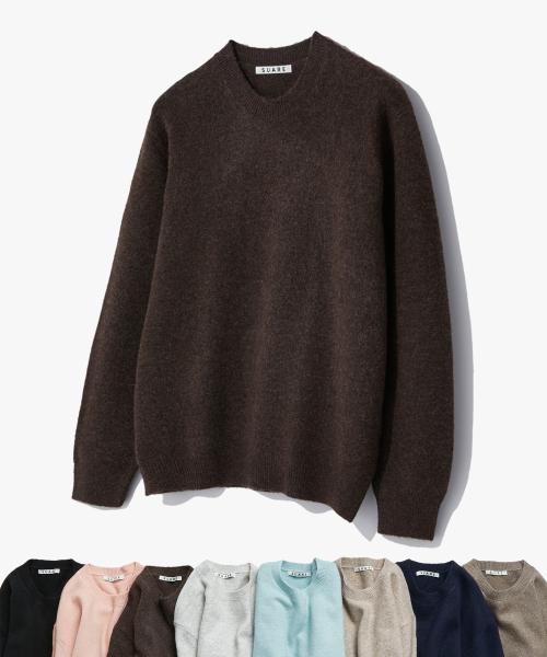 Daily Crewneck Knit Sweater - 12 COLOR [BLACK,BROWN,DARKGREEN,DARKGREY,GRAY,IVORY,KHAKI,LIGHTGREY,NAVY,OATMEAL,PINK,SKYBLUE]