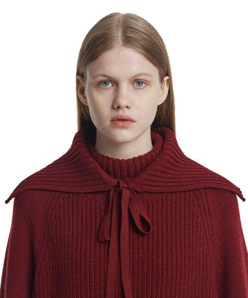 Knit Collar_Burgundy [BURGUNDY]