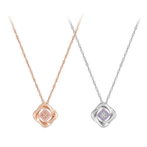 Diamond Garden Rose Necklace PYSN0074
