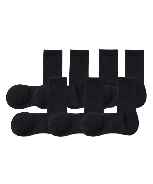 Lightweight Right Angle Crew Socks 7 Pack [Black] [BLACK]