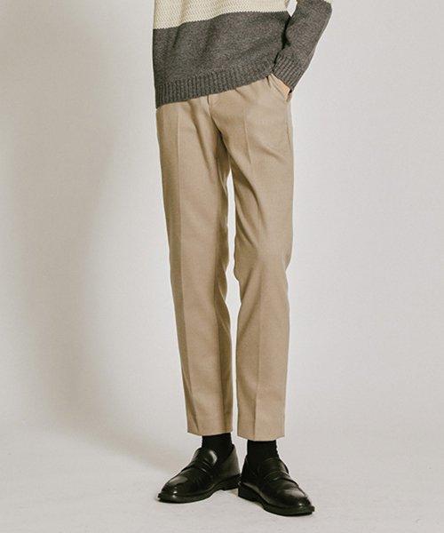 Men's Banded Tapered Slacks (BEIGE)