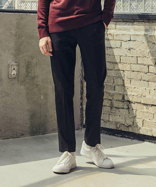 Men's Tapered Slacks (BLACK) [BLACK]