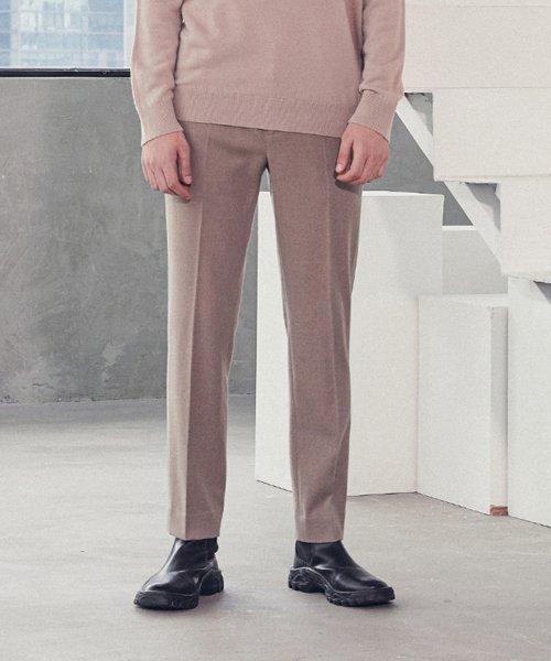 Men's Slim Fit Slacks (BEIGE) [BEIGE]