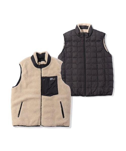 Reversible Sherpa Vest-Black [BLACK]