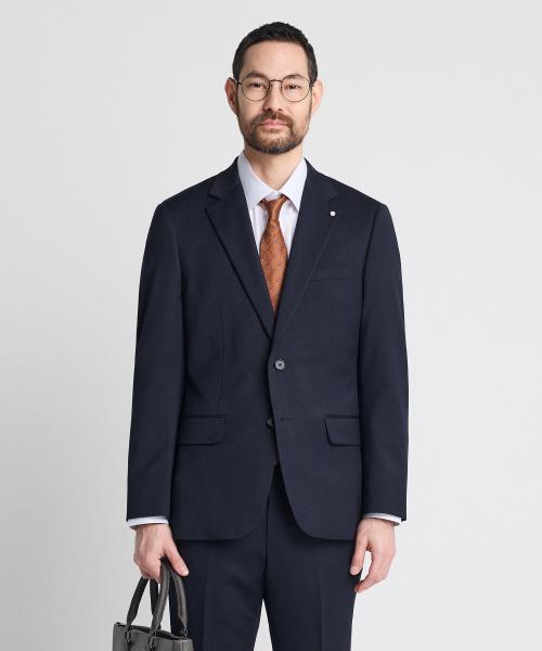 Wool Four-Way Span Essential Suit Jacket_Navy (Slim Fit) [NAVY]