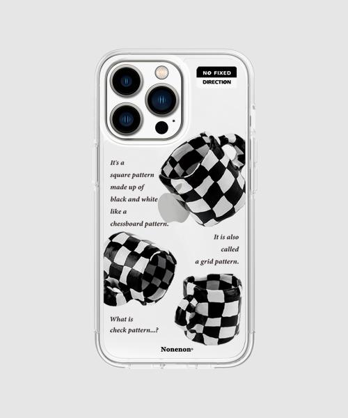 CHECK CUP CASE [BLACK]