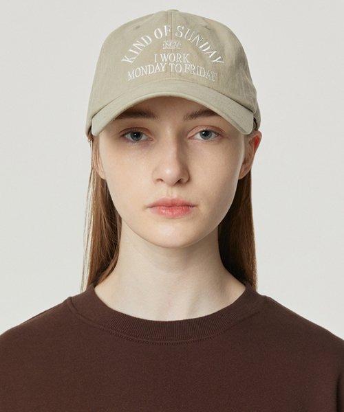 KIND OF SUNDAY BALL CAP-BEIGE [BEIGE]