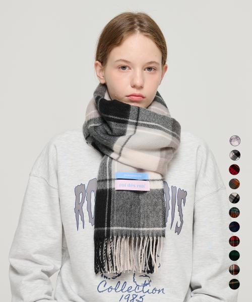 Holiday Edition Check Muffler (11 Colors) [BLACK]