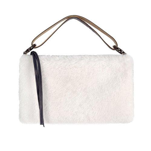Strain color block bag (gray & white) [WHITE]
