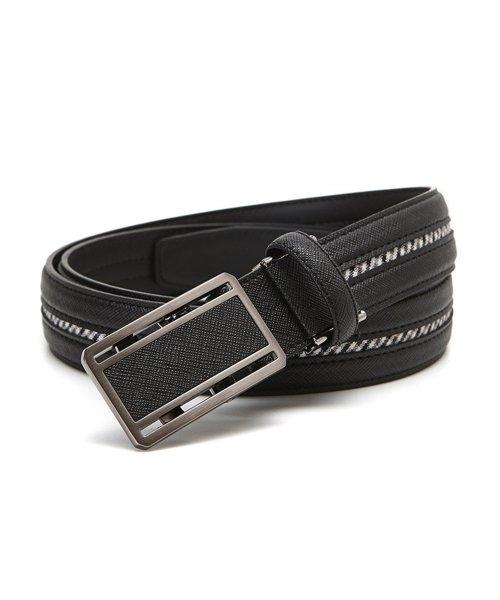 T-Shirt Color Matching Suit Automatic Belt 12 (Black) [BLACK]