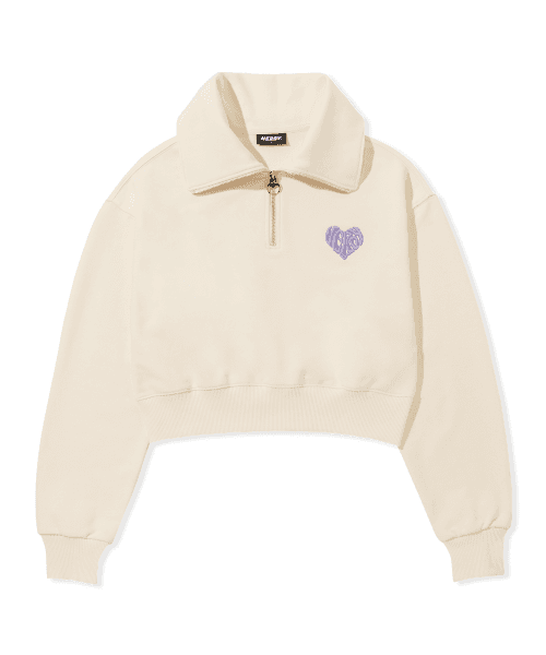Women's Souffle Crop Sweatshirt Cream [IVORY]