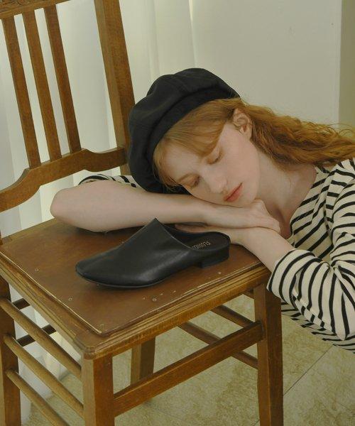 FL0032 Roselle Basic 2CM Mule Midnight Black [BLACK]