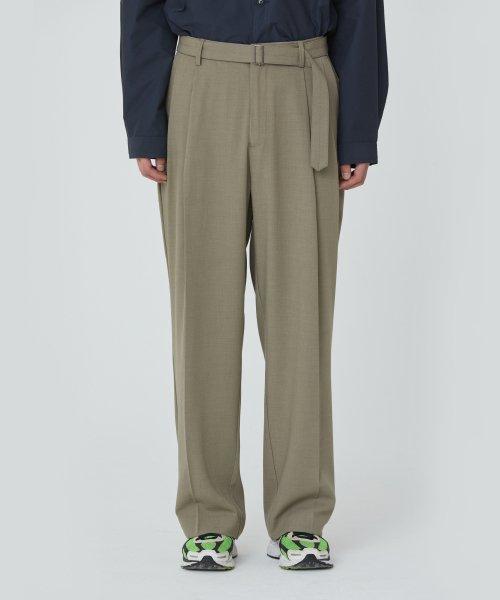 Two-tuck wide pants_beige [DARKBEIGE]