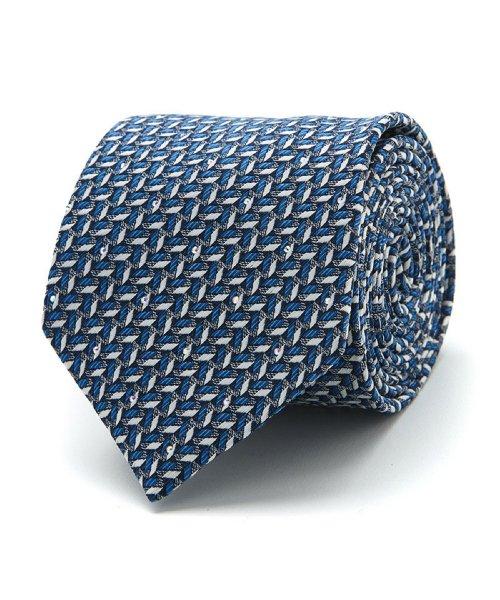 23 SS cubic geometric tie (blue) [BLUE]