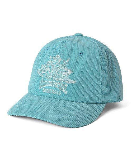 Flower Embroidered Cap Teal [SKYBLUE]