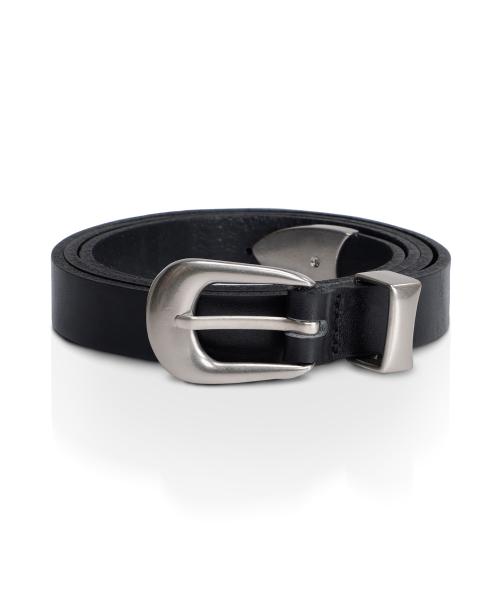 Basic Western Real Leather Belt [BLACK]