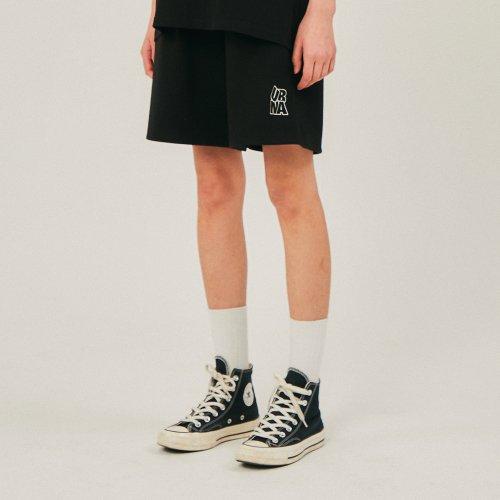 UBNA square logo short pants_black [BLACK]
