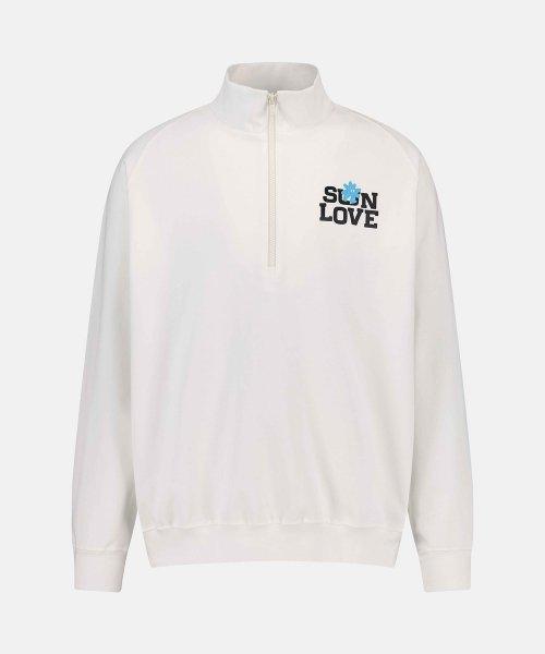 Cali on U Half Zip Sweatshirt White [WHITE]