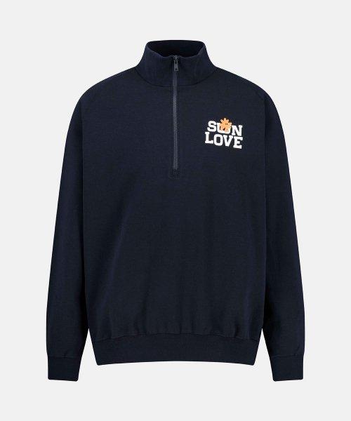 Cali on U Half Zip Sweatshirt Navy [NAVY]