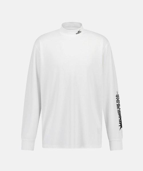 Sports Mock Neck LS Tee White [WHITE]
