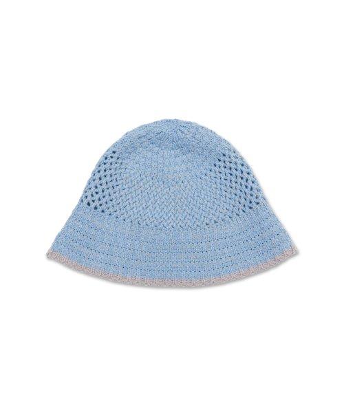 KNIT BUCKET HAT BLUE (AM2DSUAB61A) [SKYBLUE]