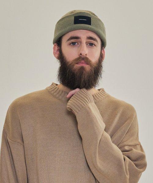 CB original logo short beanie (gray) [KHAKI]