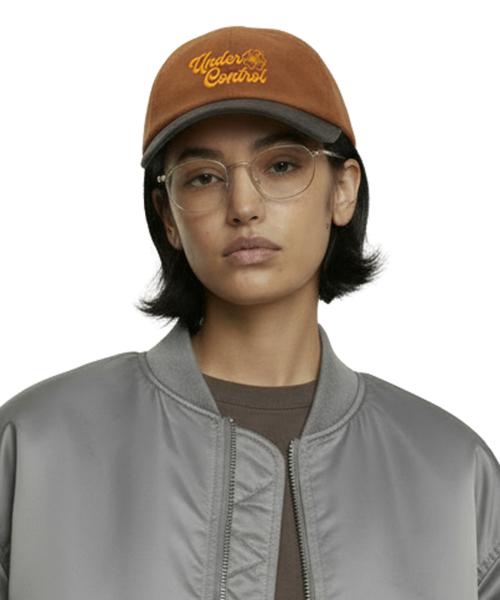 Washing ball cap FLORAL SCRIPT / WASHED BB / CAMEL CHARCOAL [CAMEL]