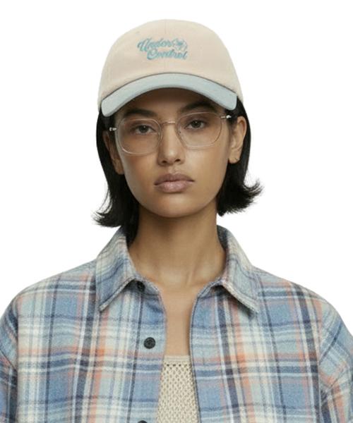 Washing ball cap FLORAL SCRIPT / WASHED BB / SKY [BEIGE]