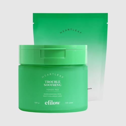 Eoseongcho Madecassoside Trouble Soothing Moisture Calming Toner Pad 100 Sheets + Refill 100 Sheets [LIGHTGREEN]