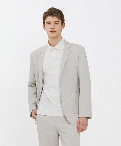 Men's Signature Basic Jacket (LT-GREY) (HZ3JK10_34) [LIGHTGREY]