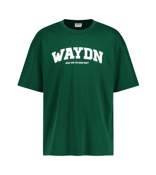 Rounding Logo Oversized Fit Short-Sleeved Green [DARKGREEN]