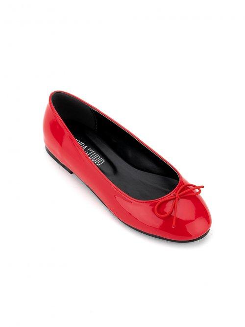 FL2132 Rose Hip Round Toe 1CM Flat Scarlet Red [RED]