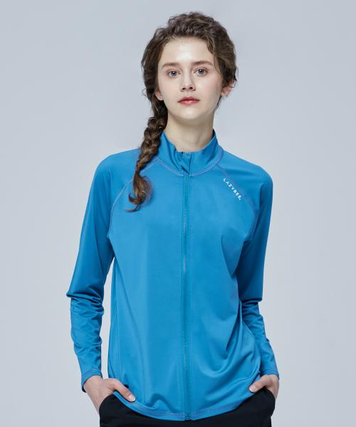 Essential Loose Fit Multi-Sport Women's Zip-Up Rash Guard Storm Blue [SKYBLUE]