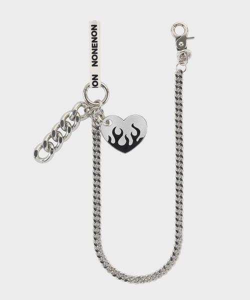FLAME LOVE KEYRING(BLACK)_L [BLACK]