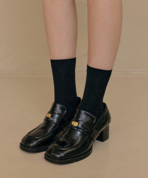 MILA COTTON SOCKS / MILA COTTON SOCKS_7colors [BLACK]