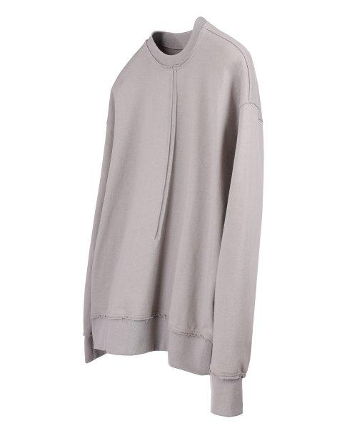 Cut-off pin tuck sweatshirt (gray)_ PD3TS1010 [LIGHTGREY]