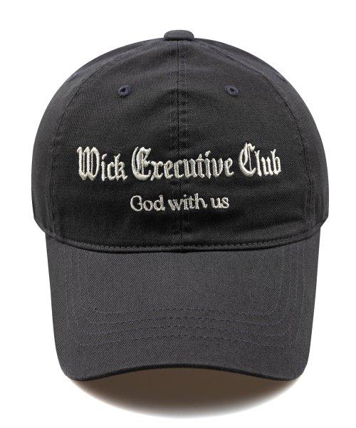 Executive Club God with us Washing Cap-Charcoal [DARKGREY]