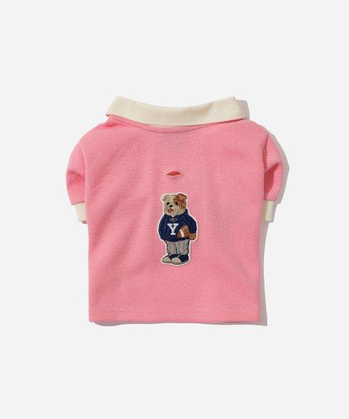 Embroidered Dan Doggy Pique Shirt Pink [PINK]