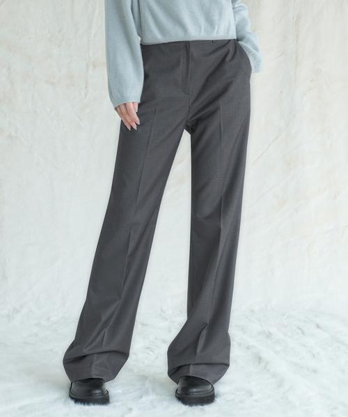 Semi Bootscut Slacks 102 GRAY [GRAY]