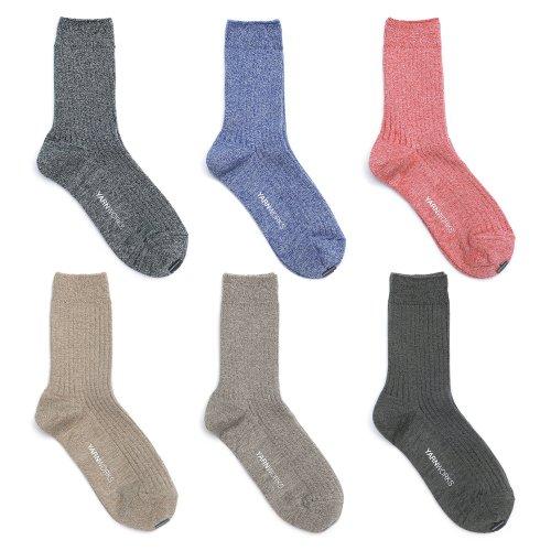 [6 packs of yarn] WORK0X-middle basic lip socks [SAND]