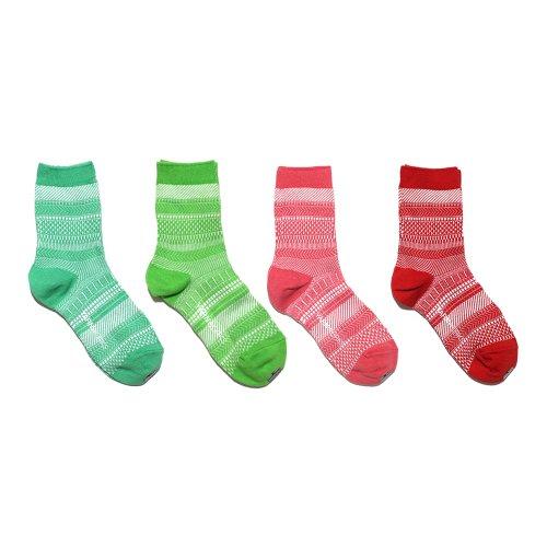 WORK2 Multi-pattern jacquard socks pastel pack - 4 colors