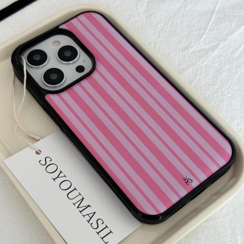 pink line epoxy bumper case [PINK]