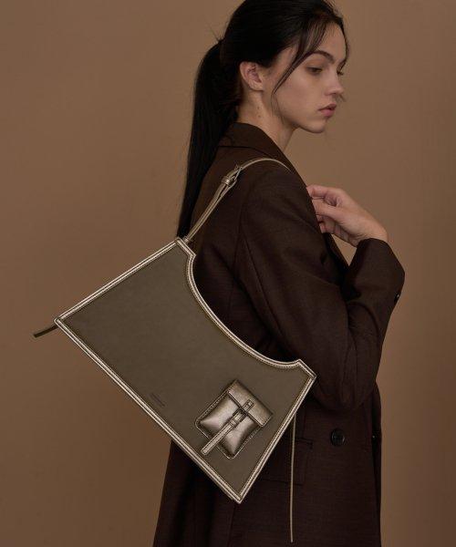 Pony bag (khaki and silver) [KHAKI]
