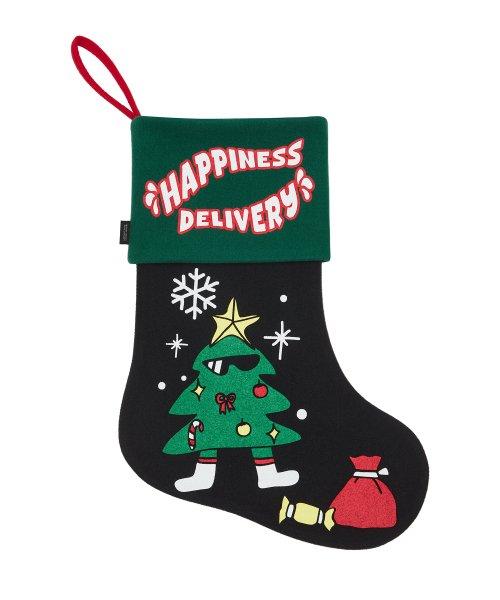 XM TREE CHRISTMAS STOCKING(NAVY) [BLACK]