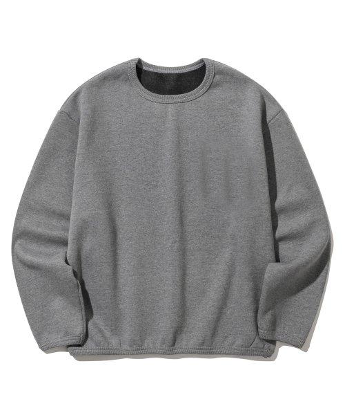 Fleece Plain Sweatshirt BMS-811 Deep Gray [DARKGREY]