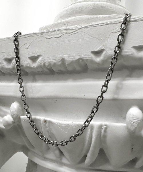 Chain Chain Necklace-Dark Silver [SILVER]