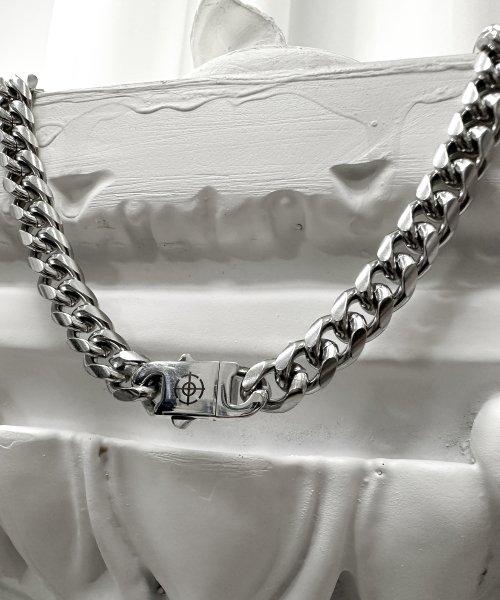 10mm ss reversible classic chain necklace-silver [SILVER]